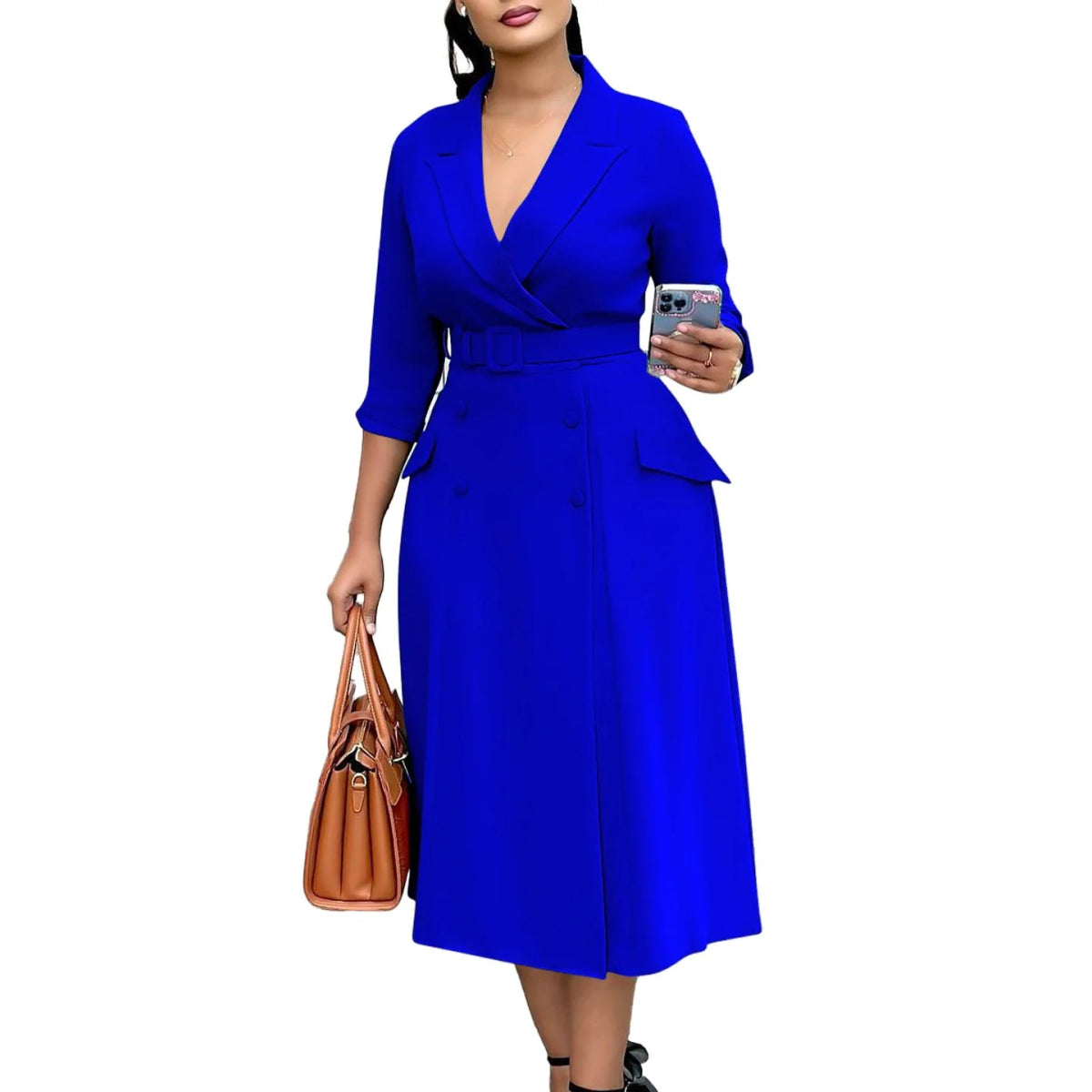 L - 3XL Plus Size Clothes Dresses Women Robes Summer Autumn Loose Street Casual 3XL Big Size Office Lady Midi Dress Oversized - SHOWLU FASHION STORE