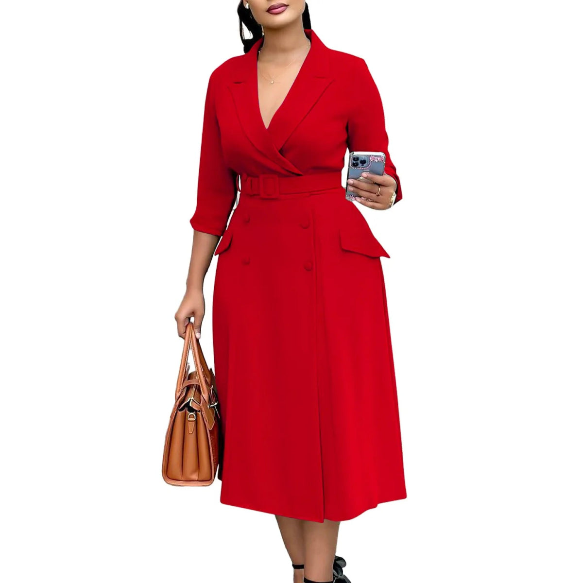 L - 3XL Plus Size Clothes Dresses Women Robes Summer Autumn Loose Street Casual 3XL Big Size Office Lady Midi Dress Oversized - SHOWLU FASHION STORE