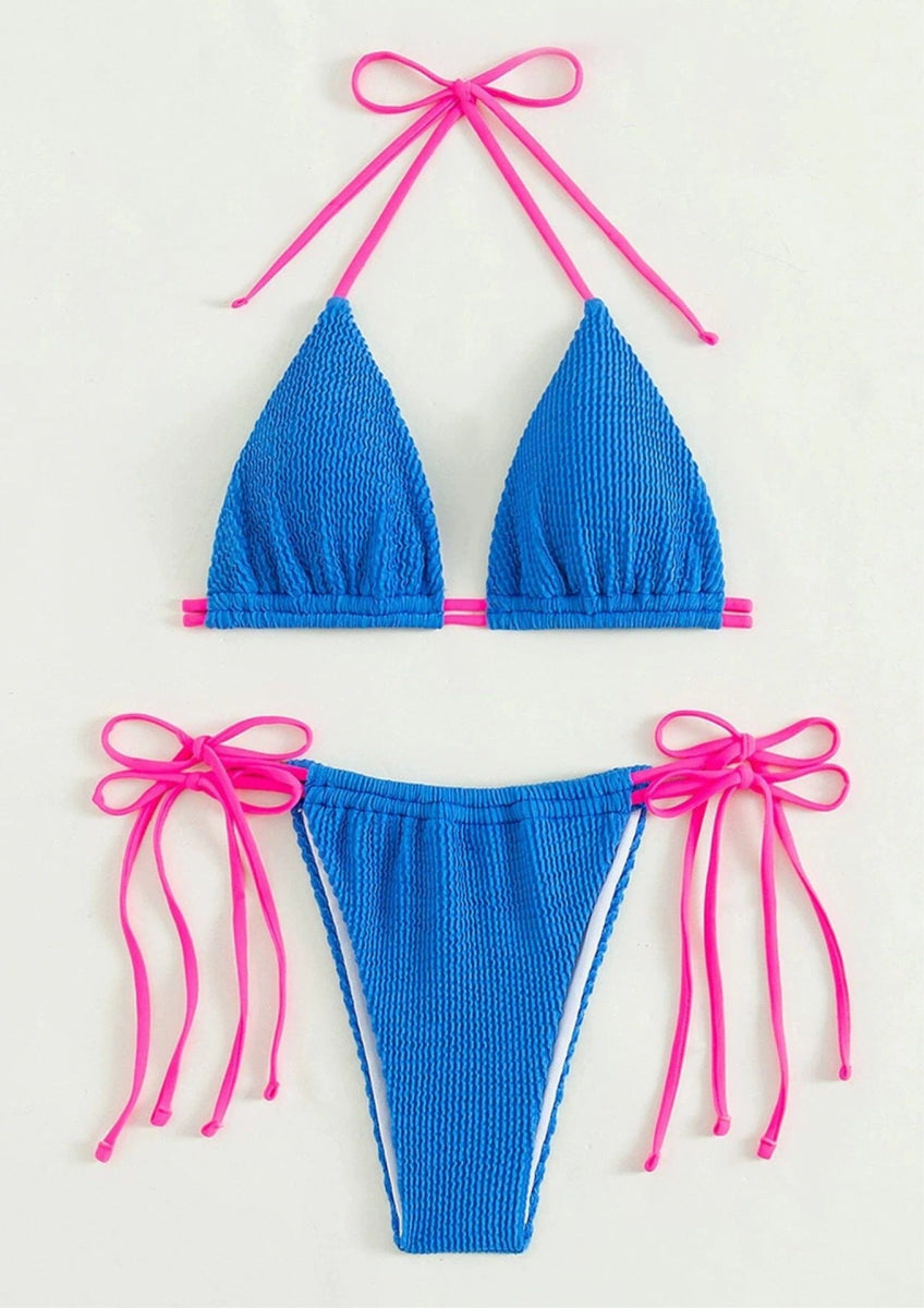 Lace - Up Two - Piece Bikini - SHOWLU FASHION STORE