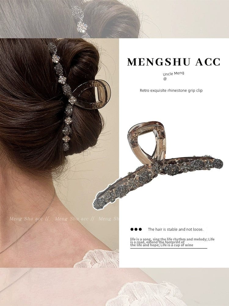 Large Size Elegant Internet Hot Rhinestones Hair Clip Headdress Grip - SHOWLU FASHION STORE