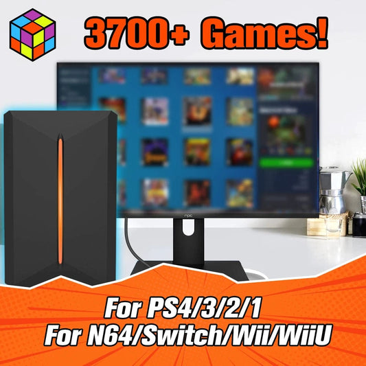 Launchbox Gaming Hard Drive Disk Retro Game Console for PS4/PS3/PS2/WiiU/Wii/N64/DC/PS1 for Win PC/Laptop With 3760+PC/3D Games - SHOWLU FASHION STORE