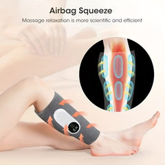 Leg Massager For Circulation And Pain Relief, Calf Air Compression Massager With Heat, Leg Massager With 3 Intensities, 3 Modes, Easy To Use, Muscle Relaxation, Support For Legs And Feet Discomfort, Helps With Muscle Stiffnes - SHOWLU FASHION STORE