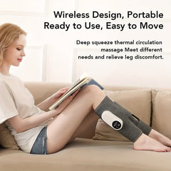 Leg Massager For Circulation And Pain Relief, Calf Air Compression Massager With Heat, Leg Massager With 3 Intensities, 3 Modes, Easy To Use, Muscle Relaxation, Support For Legs And Feet Discomfort, Helps With Muscle Stiffnes - SHOWLU FASHION STORE