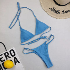 Leopard Print Lace - up Bikini - SHOWLU FASHION STORE