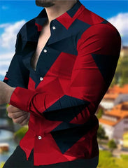 Long Sleeve Hawaiian Shirts Men Fashion Casual Shirt Male Beach Blouses Turn Over Single Breasted Camisas Men's Clothing Aloha - SHOWLU FASHION STORE