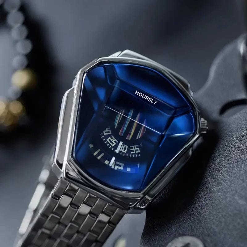 Luxury Hoursly Brand Trend Cool Men's Wrist Watch Stainless Steel Technology Fashion Quartz Watch For Men 2021 Relogio Masculino - SHOWLU FASHION STORE