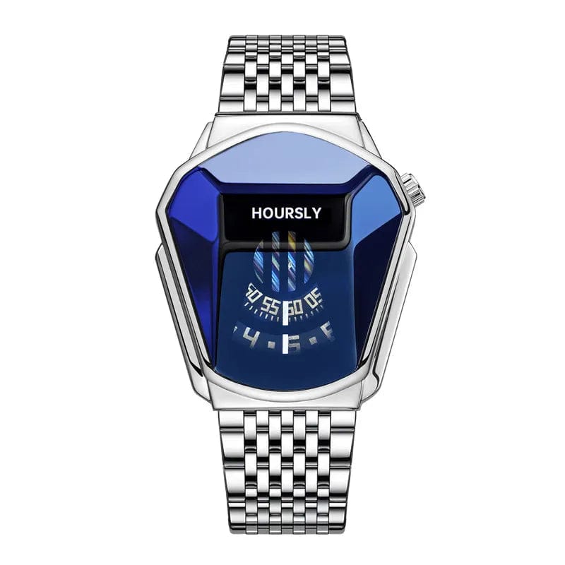 Luxury Hoursly Brand Trend Cool Men's Wrist Watch Stainless Steel Technology Fashion Quartz Watch For Men 2021 Relogio Masculino - SHOWLU FASHION STORE
