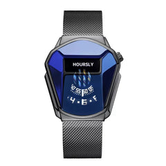 Luxury Hoursly Brand Trend Cool Men's Wrist Watch Stainless Steel Technology Fashion Quartz Watch For Men 2021 Relogio Masculino - SHOWLU FASHION STORE