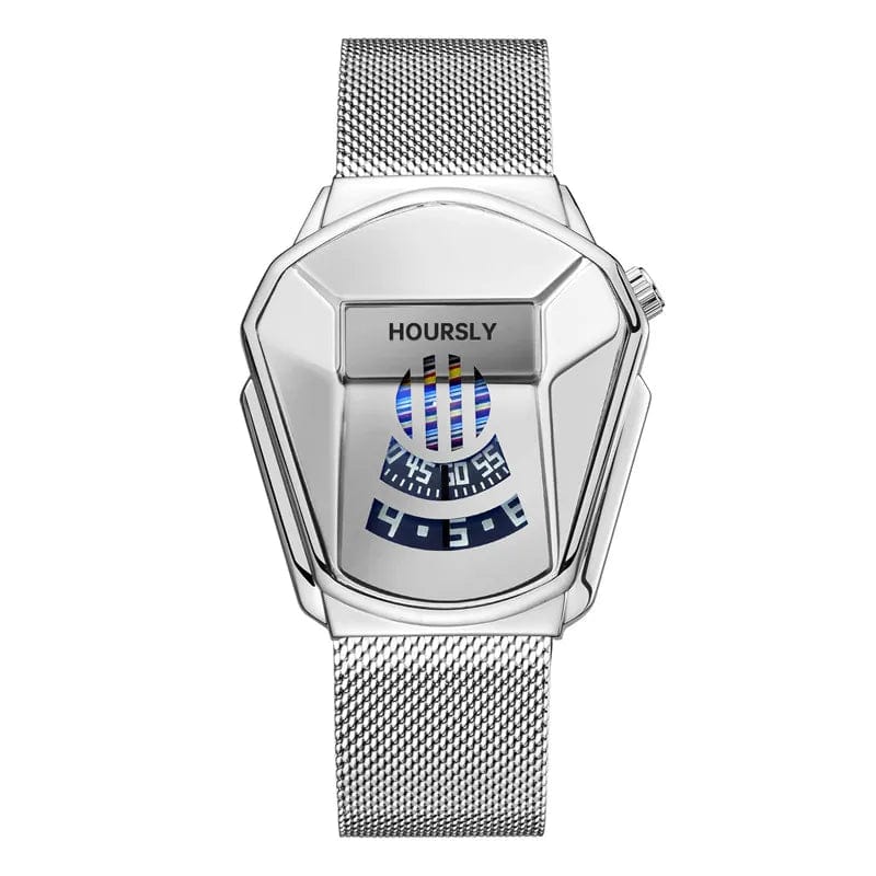 Luxury Hoursly Brand Trend Cool Men's Wrist Watch Stainless Steel Technology Fashion Quartz Watch For Men 2021 Relogio Masculino - SHOWLU FASHION STORE