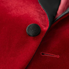 Luxury Red Velvet Dress Blazer Jacket Men One Button Peak Collar Tuxedo Suit Jacket Mens Wedding Groom Party Stage Costume Homme - SHOWLU FASHION STORE
