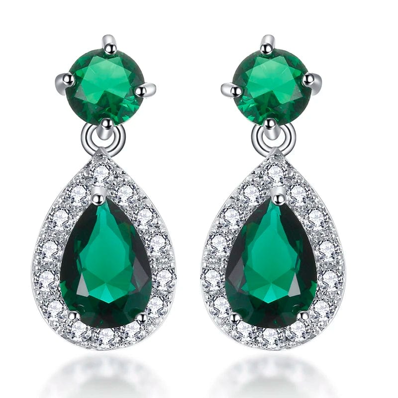 Luxury Zircon Wedding Long Dangle Earrings with Round Water Drop Elegant CZ Earrings for Women Bridal Wedding Jewelry Dress - SHOWLU FASHION STORE