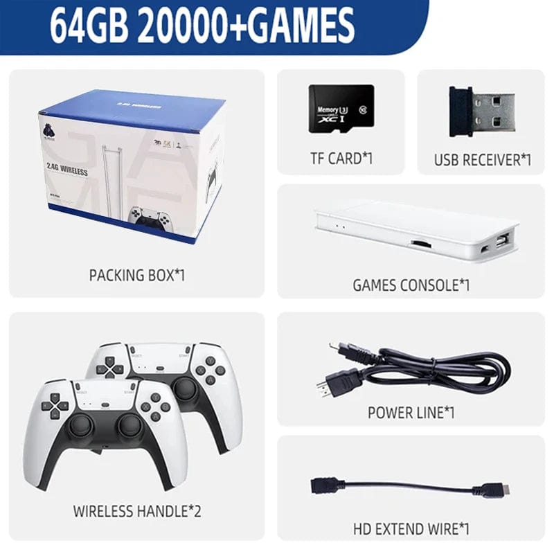 M15 Game Stick Mini TV Handheld Game Console Wireless Gamepads Video Game 64G 20000+ Retro Game HD Output Two - player for PS1 Etc - SHOWLU FASHION STORE
