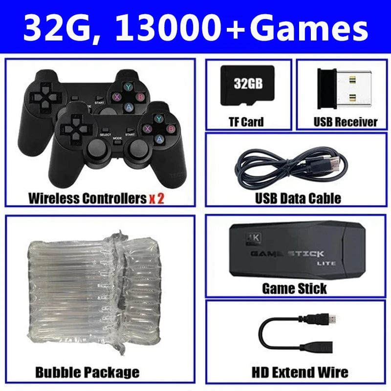 M8 Video Game Console 4K HD Built - in 20000 Games Wireless Controller TV Game Stick Retro Handheld Game Player Dropshipping - SHOWLU FASHION STORE