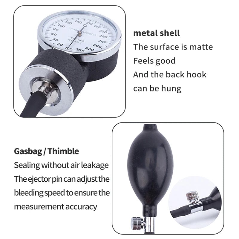 Manual Blood Pressure Monitor Diastolic Sphygmomanometer BP Tensiometer Blood Pressure Sphygmomanomete Cuff Home Health Monitor - SHOWLU FASHION STORE