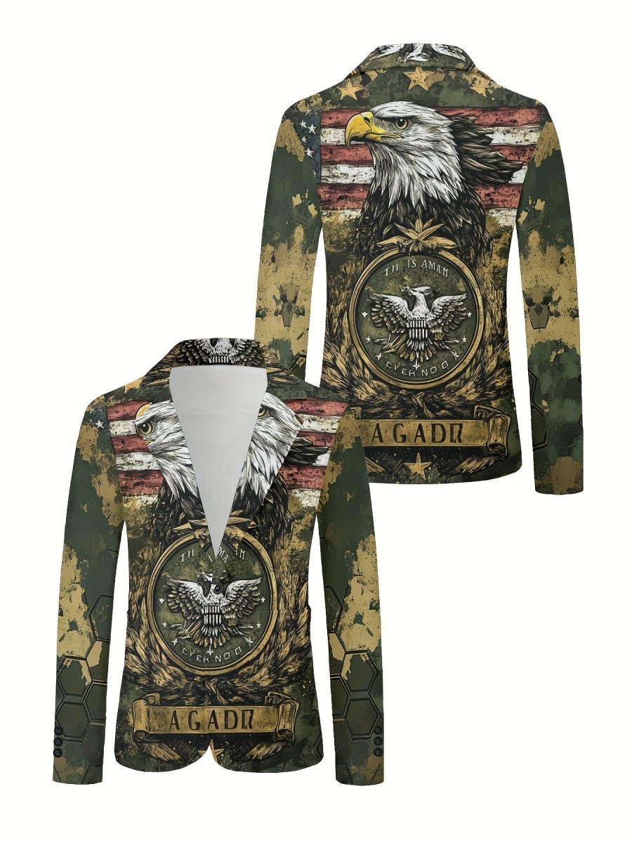 Men And Women Slim Fit Nightclub Style Suits, Christmas Fashion Western - style Clothes Autumn Winter Party Digital Printed Jacket And Long Pants 2pcs Set For Men Hip Hop Outerwear Clothes. - SHOWLU FASHION STORE