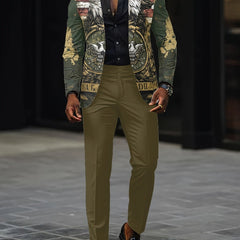 Men And Women Slim Fit Nightclub Style Suits, Christmas Fashion Western - style Clothes Autumn Winter Party Digital Printed Jacket And Long Pants 2pcs Set For Men Hip Hop Outerwear Clothes. - SHOWLU FASHION STORE