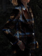 Men And Women Slim Fit Nightclub Style Suits, Senior Fashion Western - style Clothes Autumn Winter Party Digital Printed Jacket And Long Pants 2pcs Set For Men Hip Hop Outerwear Clothes. - SHOWLU FASHION STORE