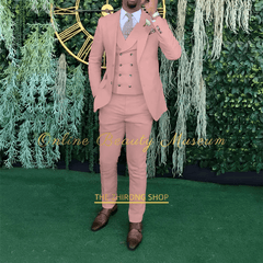 Men's 3 - piece wedding suit, single - breasted jacket + vest + trousers, cocktail party, award ceremony and other formal occasions - SHOWLU FASHION STORE