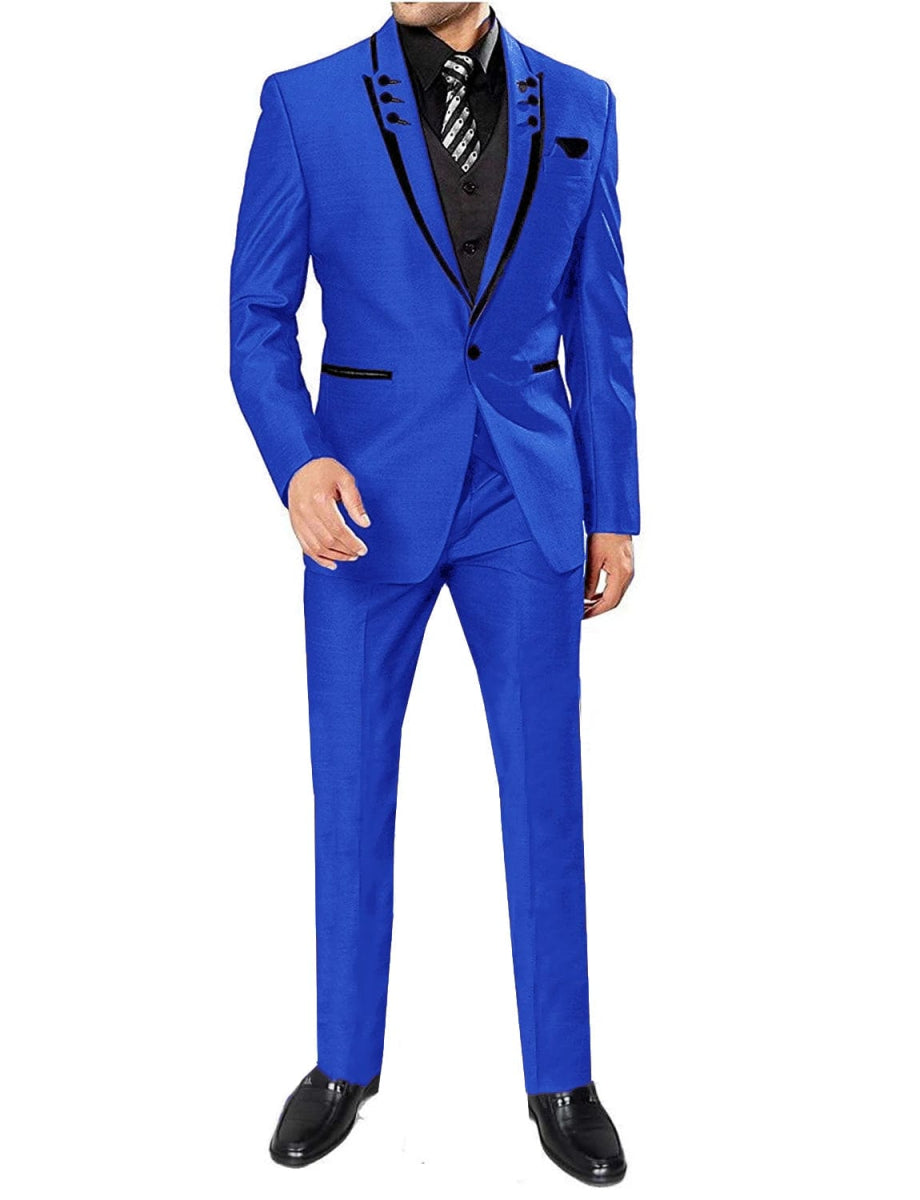 Men's 3 Pieces Suits Wedding Suits One Button Groom Tuxedos Men Leisure Boutique Business Wedding Suit Jacket Pants Vest - SHOWLU FASHION STORE