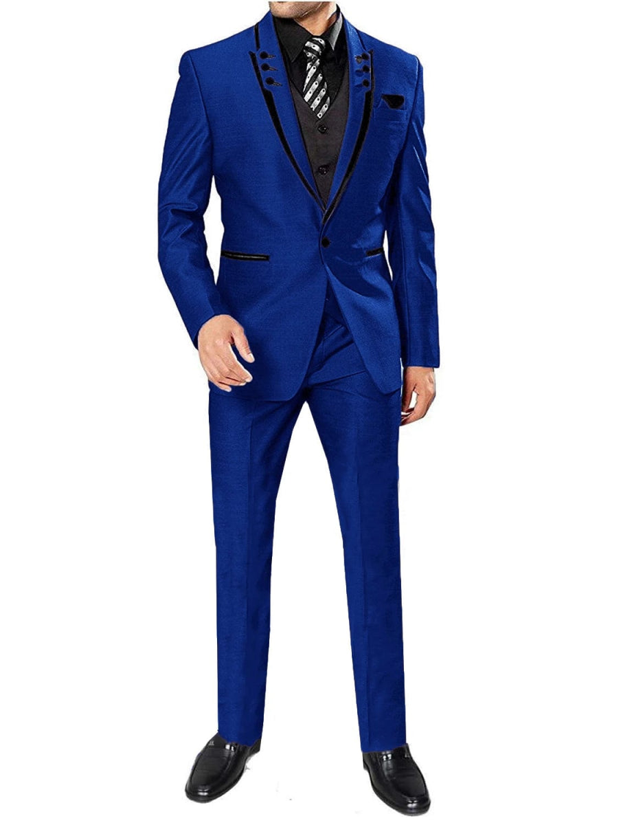 Men's 3 Pieces Suits Wedding Suits One Button Groom Tuxedos Men Leisure Boutique Business Wedding Suit Jacket Pants Vest - SHOWLU FASHION STORE
