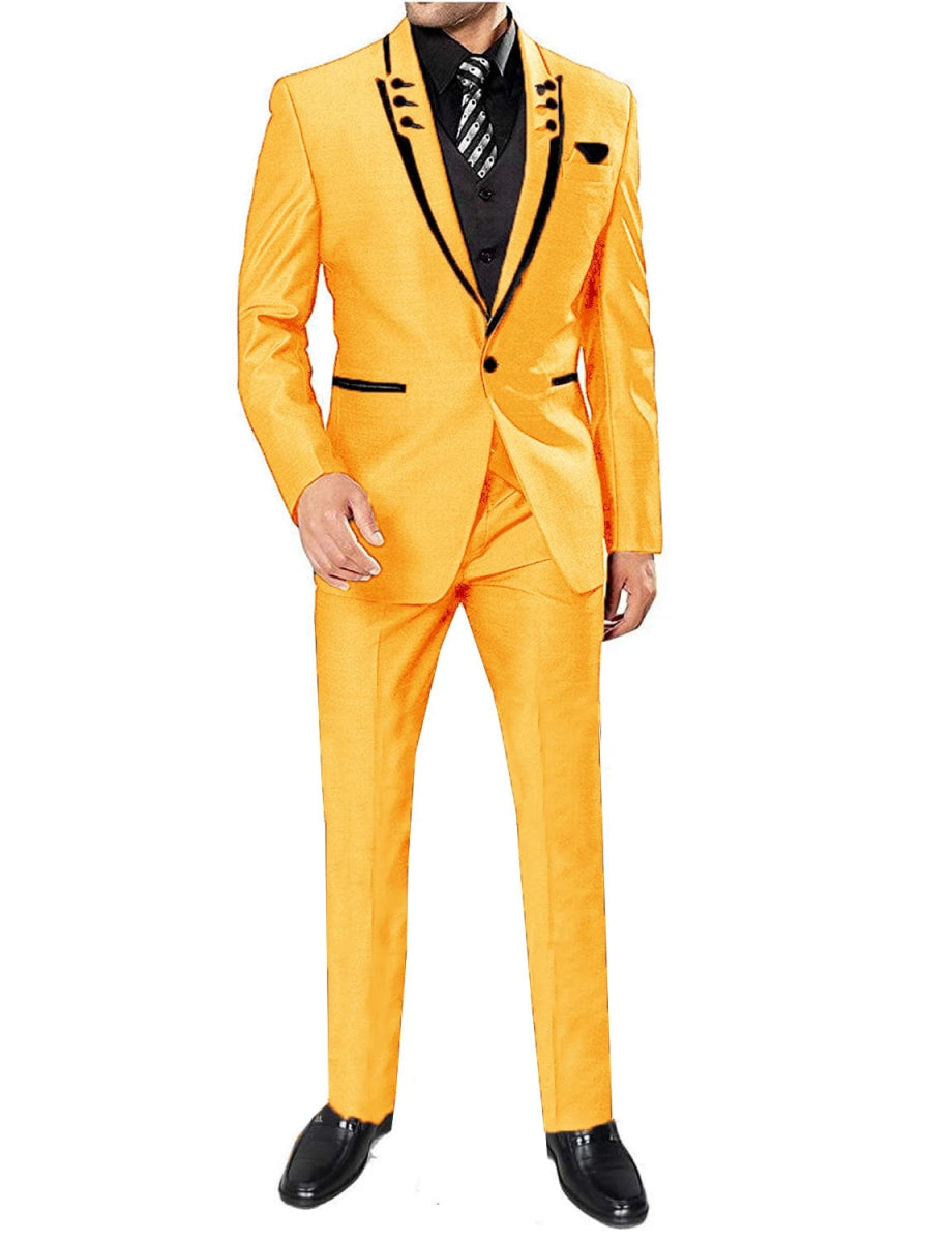 Men's 3 Pieces Suits Wedding Suits One Button Groom Tuxedos Men Leisure Boutique Business Wedding Suit Jacket Pants Vest - SHOWLU FASHION STORE