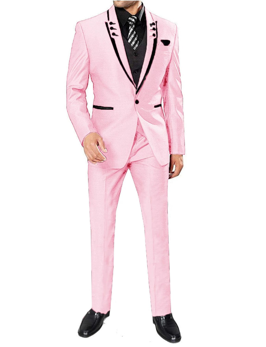 Men's 3 Pieces Suits Wedding Suits One Button Groom Tuxedos Men Leisure Boutique Business Wedding Suit Jacket Pants Vest - SHOWLU FASHION STORE
