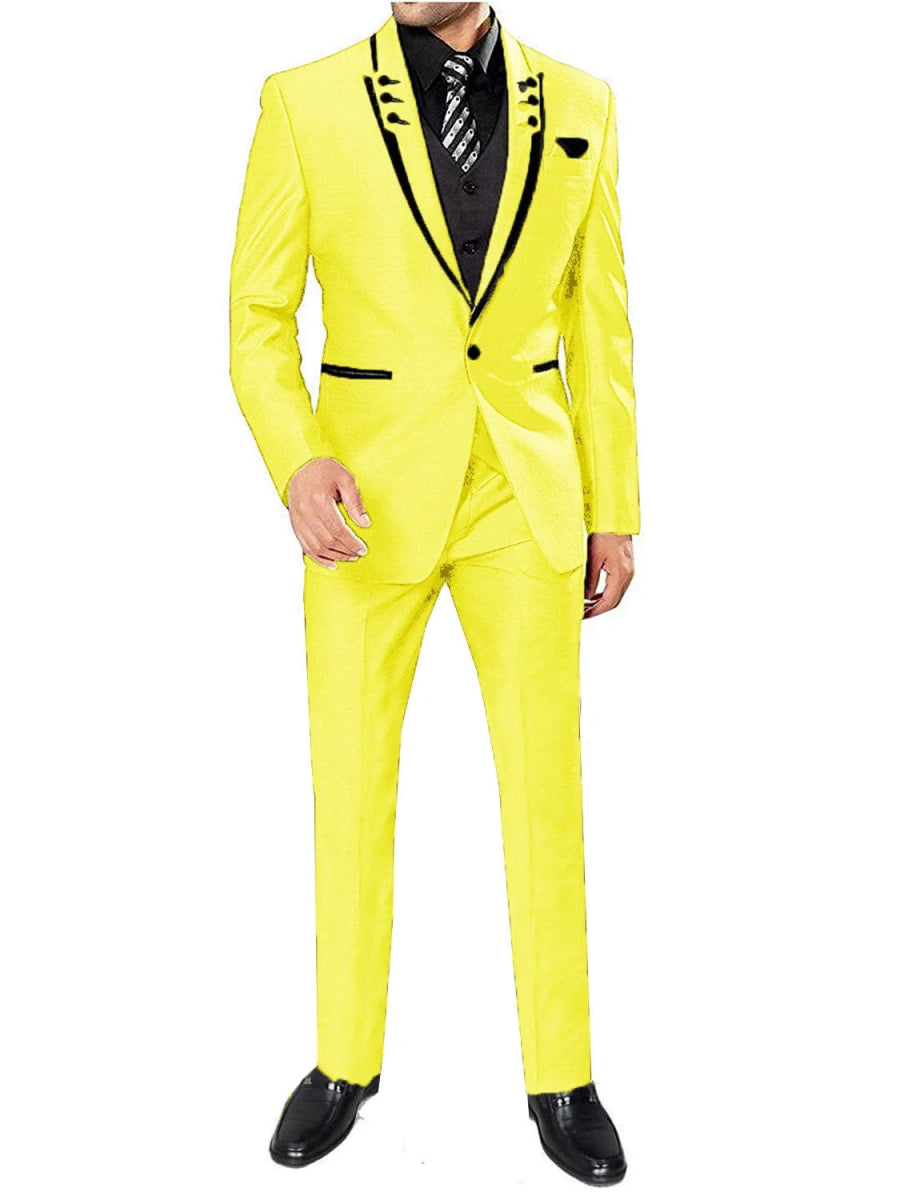 Men's 3 Pieces Suits Wedding Suits One Button Groom Tuxedos Men Leisure Boutique Business Wedding Suit Jacket Pants Vest - SHOWLU FASHION STORE