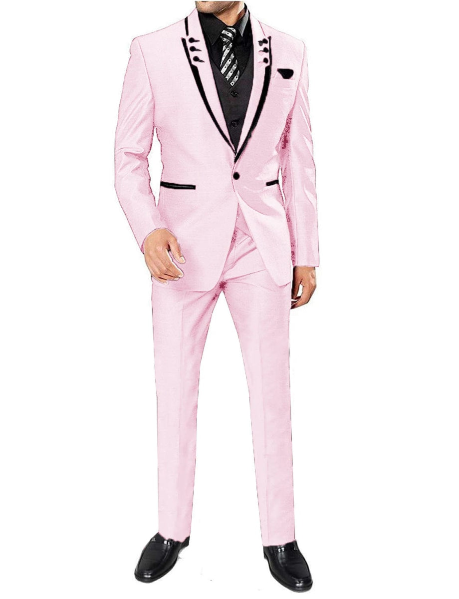 Men's 3 Pieces Suits Wedding Suits One Button Groom Tuxedos Men Leisure Boutique Business Wedding Suit Jacket Pants Vest - SHOWLU FASHION STORE