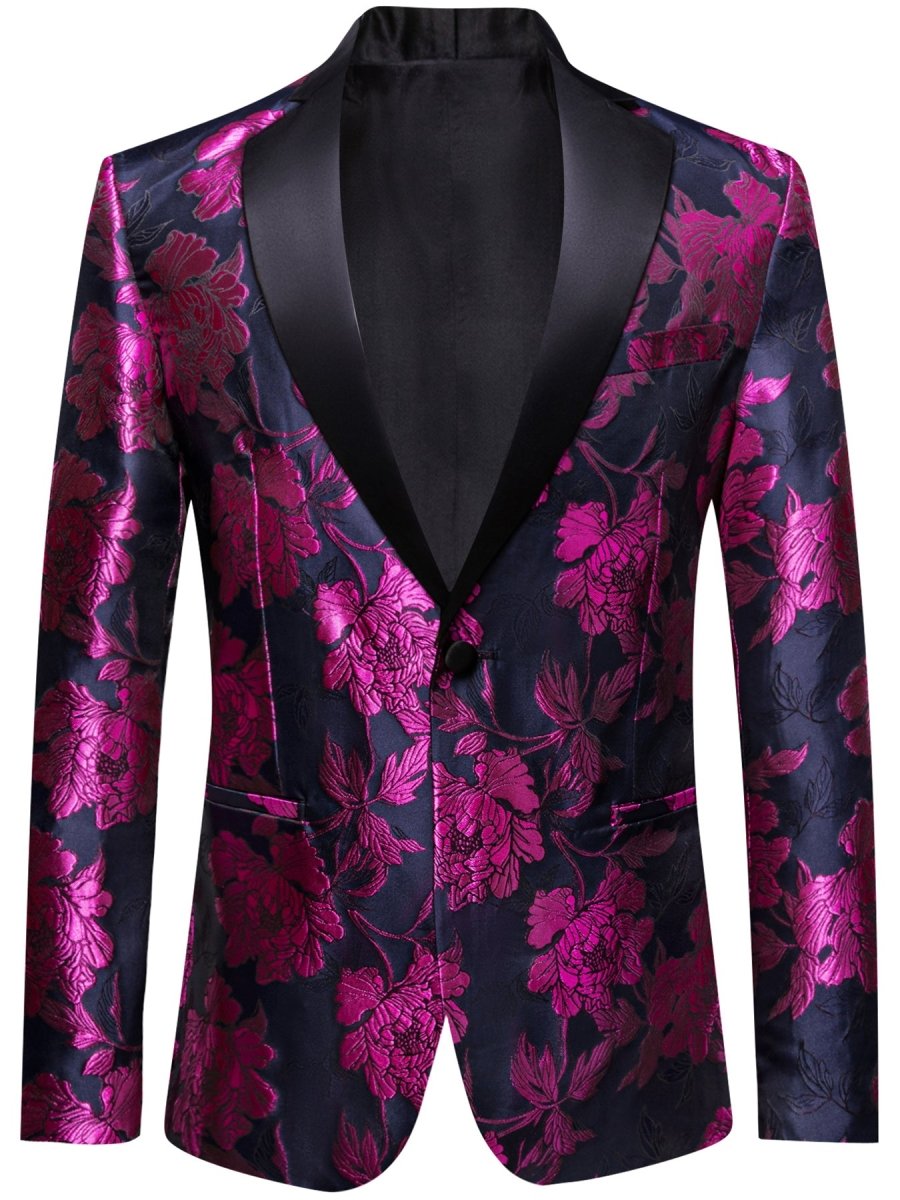 Mens Blazer Blue Solid Color Chamois Suit Jackets Regular Fit Coat Wedding Party Prom - SHOWLU FASHION STORE