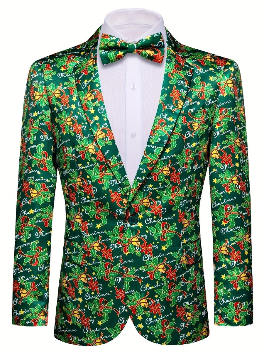 Men'S Blazer Floral Suit Jacket Slim Fit Stylish Blazer for Men Dinner Party Prom Wedding Tuxedo Jacket Single Pieces No Bow Tie No Shirt - SHOWLU FASHION STORE