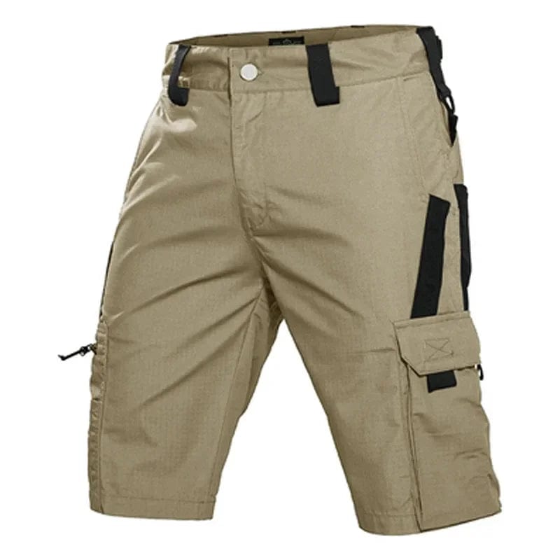Mens Cargo Shorts Summer Tactical Cropped Trousers Outdoor Waterproof Multi - pocket Bermudas Pants Camo Ripstop Hiking - SHOWLU FASHION STORE