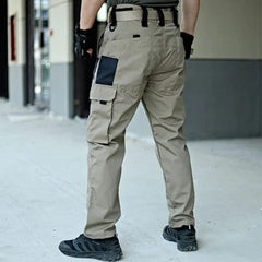 Mens Cargo Shorts Summer Tactical Cropped Trousers Outdoor Waterproof Multi - pocket Bermudas Pants Camo Ripstop Hiking - SHOWLU FASHION STORE