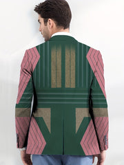 Men'S Casual Blazer in Pumpkin Color for Halloween, Featuring American Trendy Style for Young Adults. - SHOWLU FASHION STORE