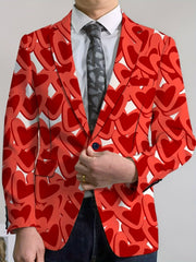 Men's Classic Solid Color Blazer - Casual Polyester & Elastane, Button Detail, Perfect for All Seasons - SHOWLU FASHION STORE