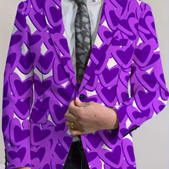 Men's Classic Solid Color Blazer - Casual Polyester & Elastane, Button Detail, Perfect for All Seasons - SHOWLU FASHION STORE