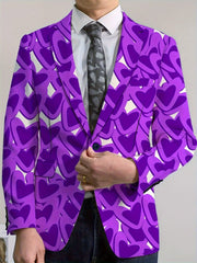 Men's Classic Solid Color Blazer - Casual Polyester & Elastane, Button Detail, Perfect for All Seasons - SHOWLU FASHION STORE