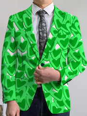 Men's Classic Solid Color Blazer - Casual Polyester & Elastane, Button Detail, Perfect for All Seasons - SHOWLU FASHION STORE