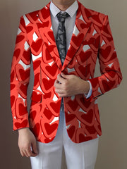 Men's Classic Solid Color Blazer - Casual Polyester & Elastane, Button Detail, Perfect for All Seasons - SHOWLU FASHION STORE