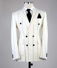 Men's Double Breasted Blazer and Trousers Sets Formal Pantsuits Evening Wedding Tuxedo Solid Color New Style 2 Pcs Customized - SHOWLU FASHION STORE