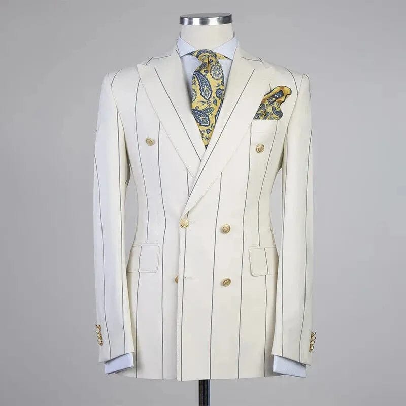 Men's Double Breasted Blazer and Trousers Sets Formal Pantsuits Evening Wedding Tuxedo Solid Color New Style 2 Pcs Customized - SHOWLU FASHION STORE