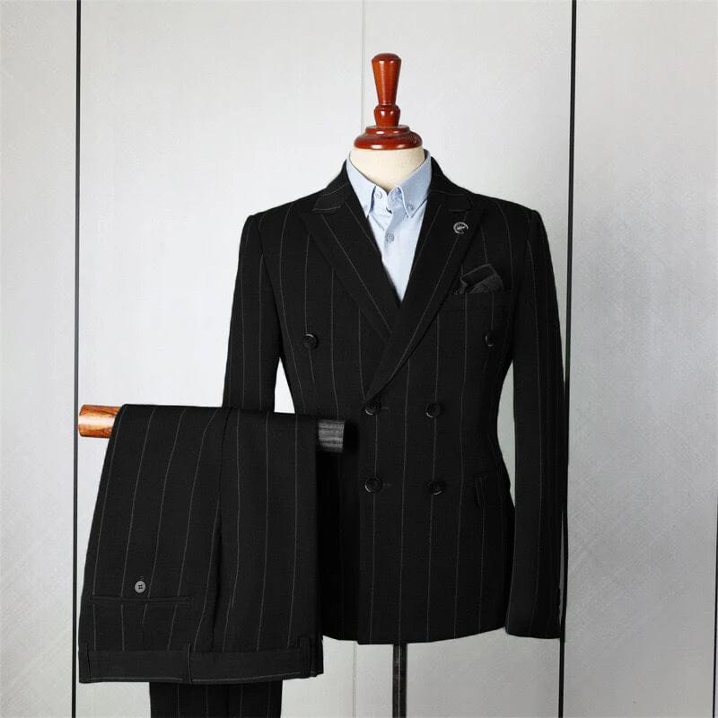 Men's Double Breasted Blazer and Trousers Sets Formal Pantsuits Evening Wedding Tuxedo Solid Color New Style 2 Pcs Customized - SHOWLU FASHION STORE
