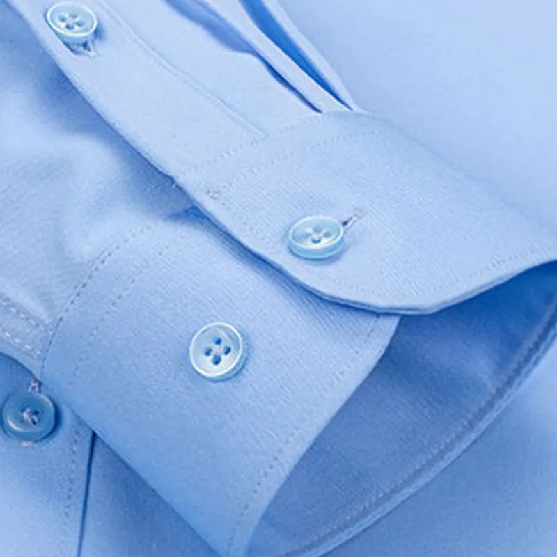 Men's Elastic Spring And Autumn New long Sleeve Shirt Anti - wrinkle Free ironing Business Comfort Fashion Breathable Slim - SHOWLU FASHION STORE