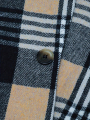 Men's Elegant Plaid Overcoat - British Style Mid - Length Warm Coat with Pockets, Polyester Blend, Perfect for Fall/Winter Fashion - SHOWLU FASHION STORE