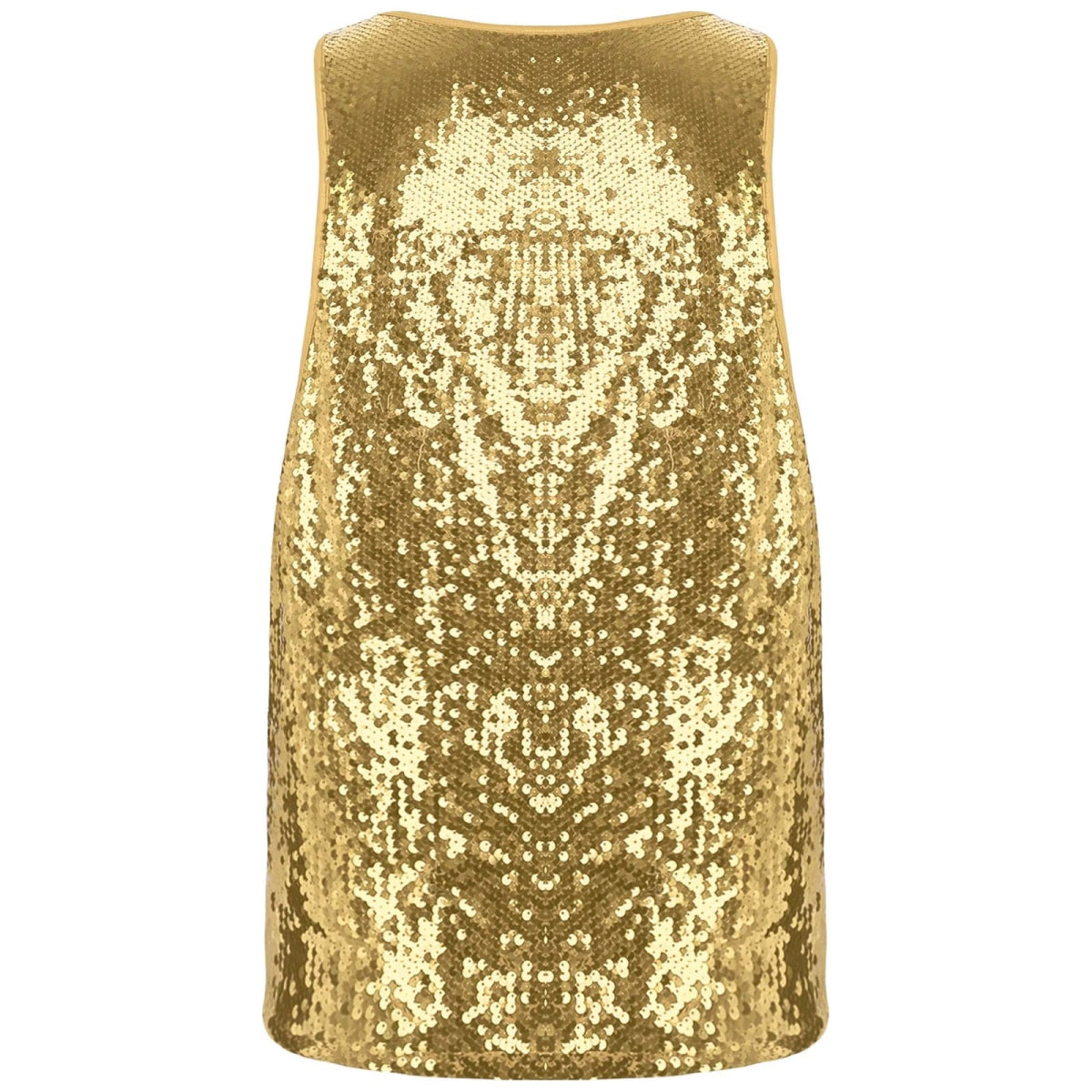 Mens Glitter Sequin Dance Vest Tank Tops Low Crew Neck Smooth Lining Waistcoat Top for Club Music Festival Disco Party Dancing - SHOWLU FASHION STORE