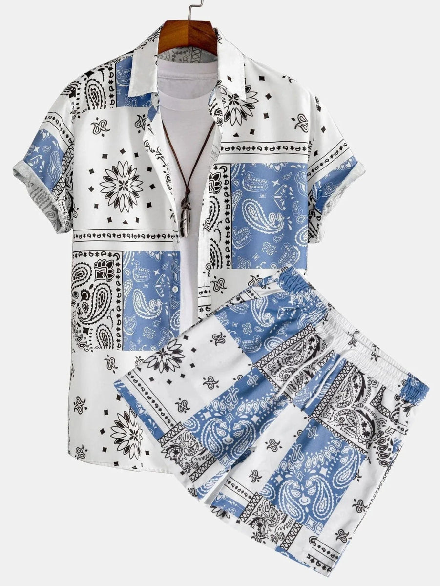 Men's Hawaiian Flamingo Summer Set - SHOWLU FASHION STORE