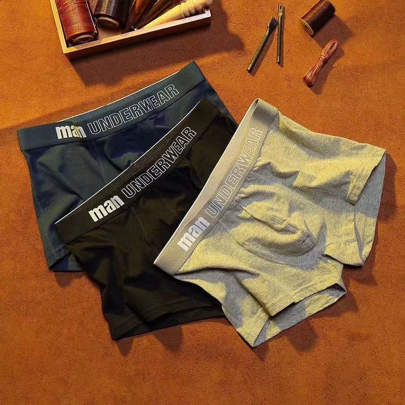 Men's Large Size Mid - Waist Elastic Underwear for Teenagers in Autumn - SHOWLU FASHION STORE
