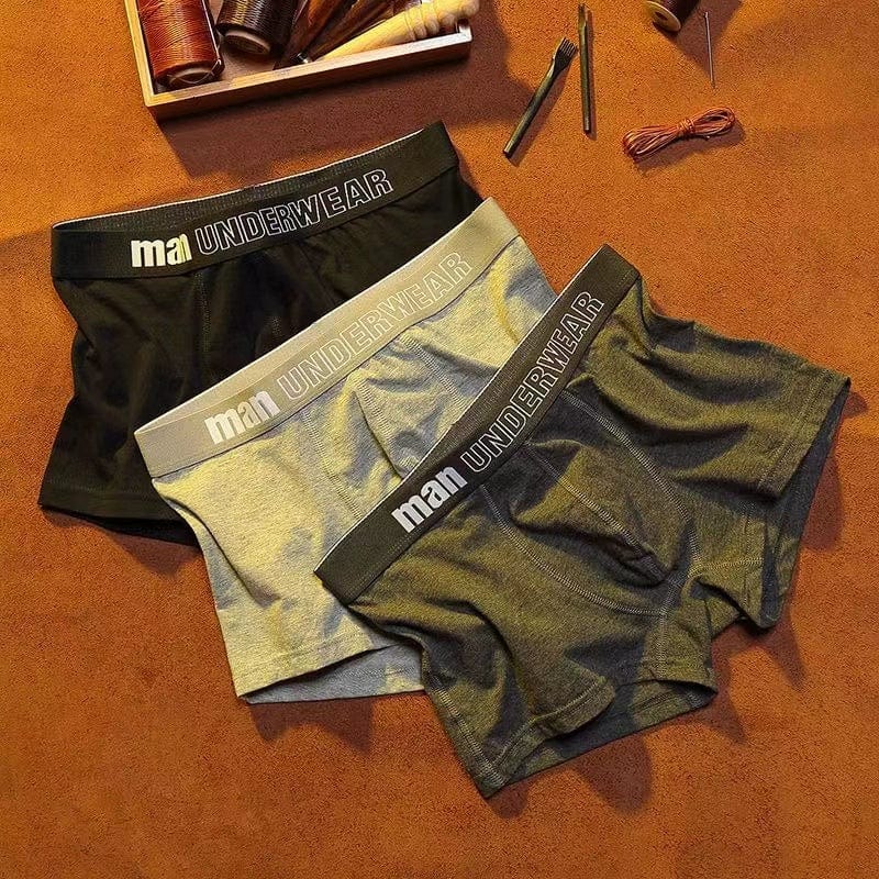 Men's Large Size Mid - Waist Elastic Underwear for Teenagers in Autumn - SHOWLU FASHION STORE