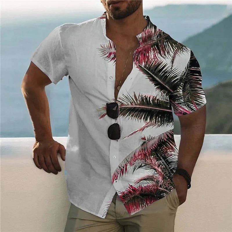 Men's shirt pattern shirt printed shirt outdoor street short sleeved clothing oversized fashion street clothing designer - SHOWLU FASHION STORE