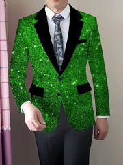 Men's Slim Fit Blazer - American Trendy Style, Casual Suit Jacket with Button Details, Long Sleeve, Non - Transparent, Polyester and Elastane, All Seasons - SHOWLU FASHION STORE