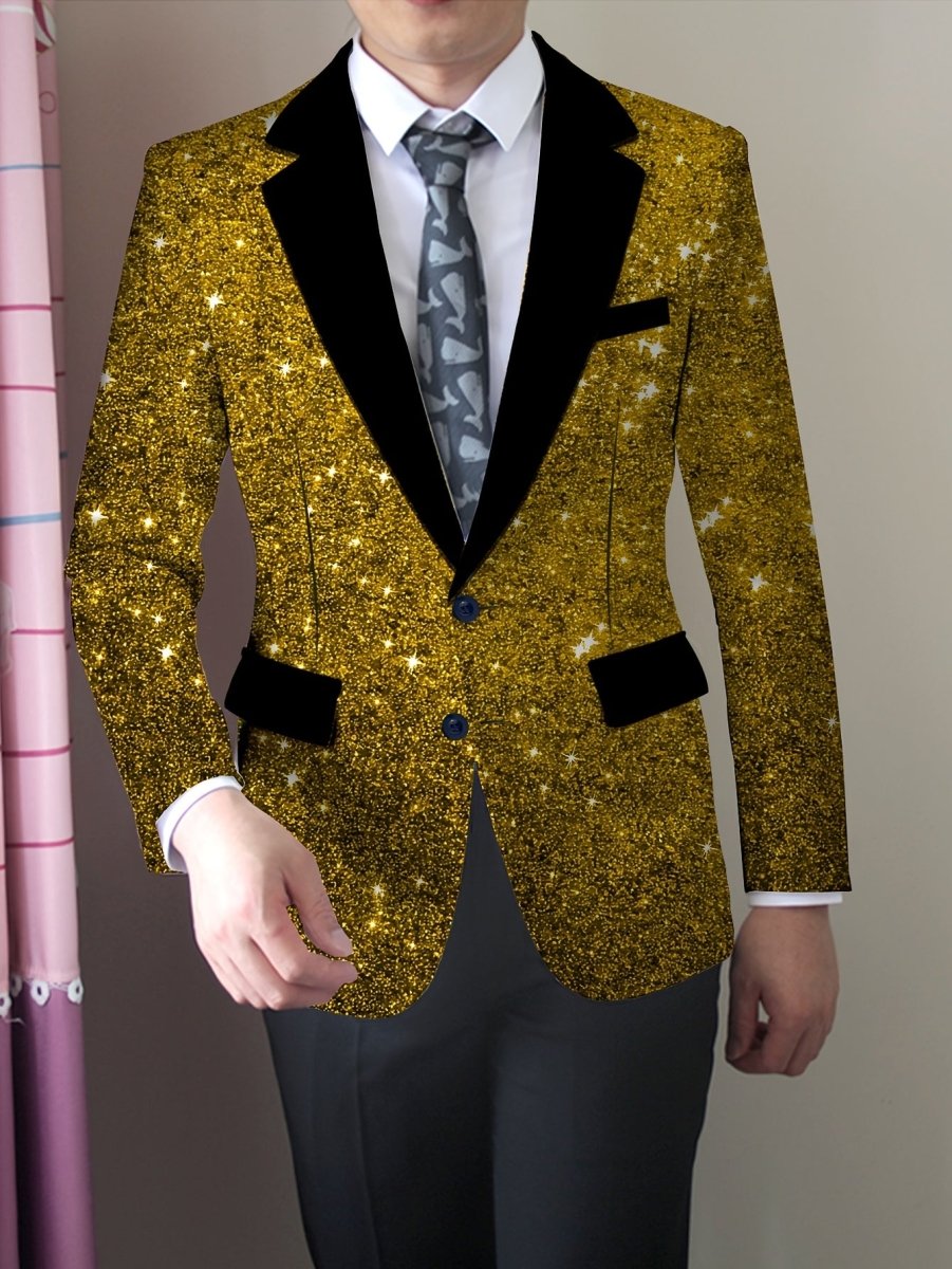 Men's Slim Fit Blazer - American Trendy Style, Casual Suit Jacket with Button Details, Long Sleeve, Non - Transparent, Polyester and Elastane, All Seasons - SHOWLU FASHION STORE